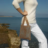 Mini Crochet Bag-Small Tote-Brown Bag Mini Crochet Bag-Small Tote-Brown Bag